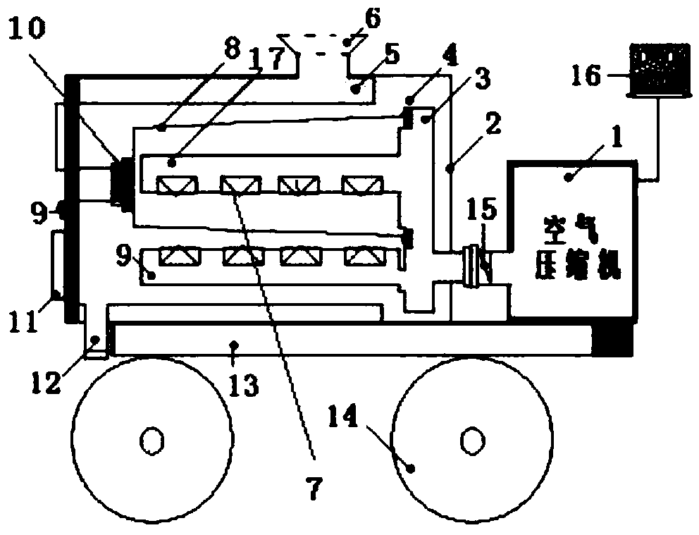 Cyclonic garbage can cleaning device and garbage truck thereof