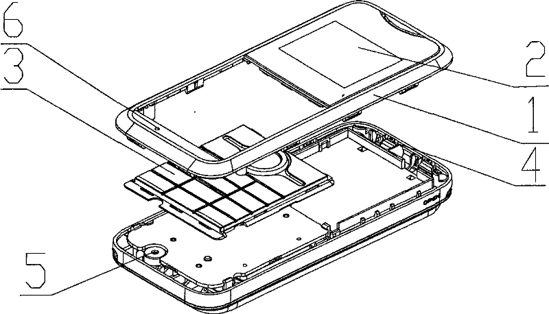 A mobile phone with sound-guiding microphone structure at the bottom