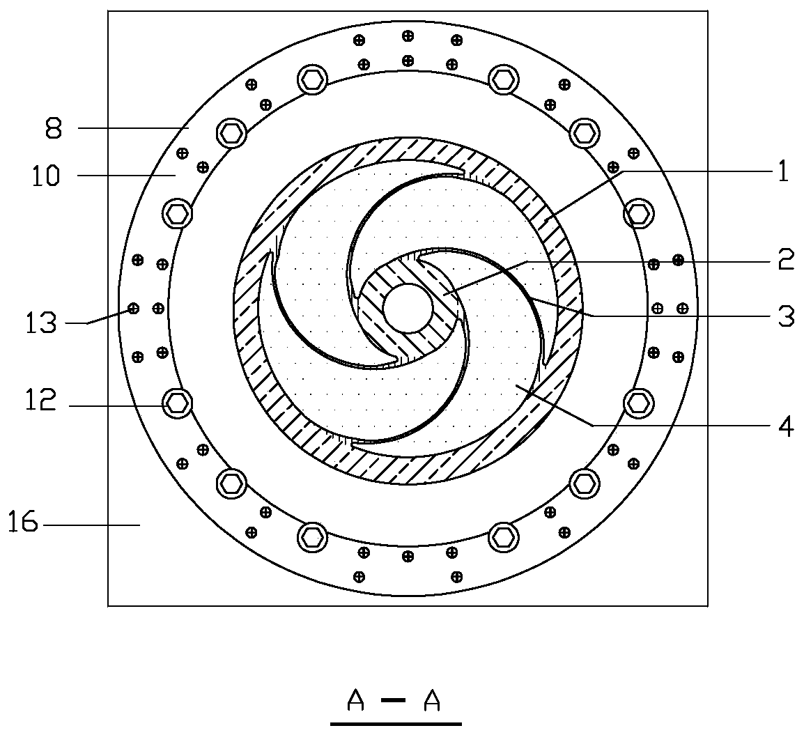 A support device for shock absorption and isolation of buildings, bridges and structures