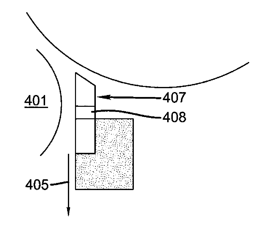 Alternate scavenger geometry that promotes carrier return back into the development station