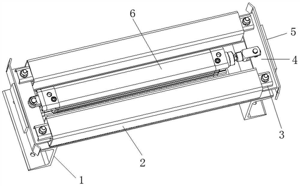 Curtain paving tool brake device