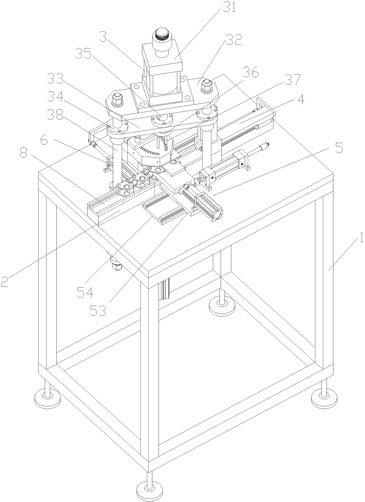 Chain assembly machine for U-shaped external single-joint agricultural machinery