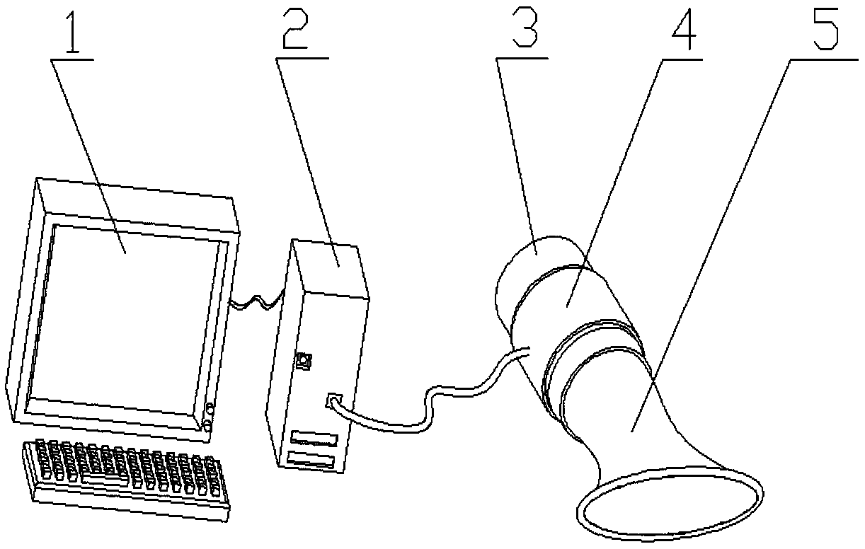 A kind of medical salt spray concentration detection device and calculation method