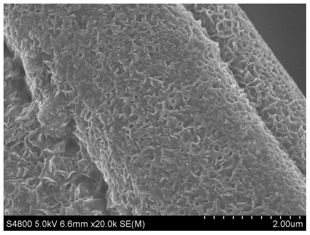 A preparation method of tungsten disulfide/cfc@c multiphase composite electrode material