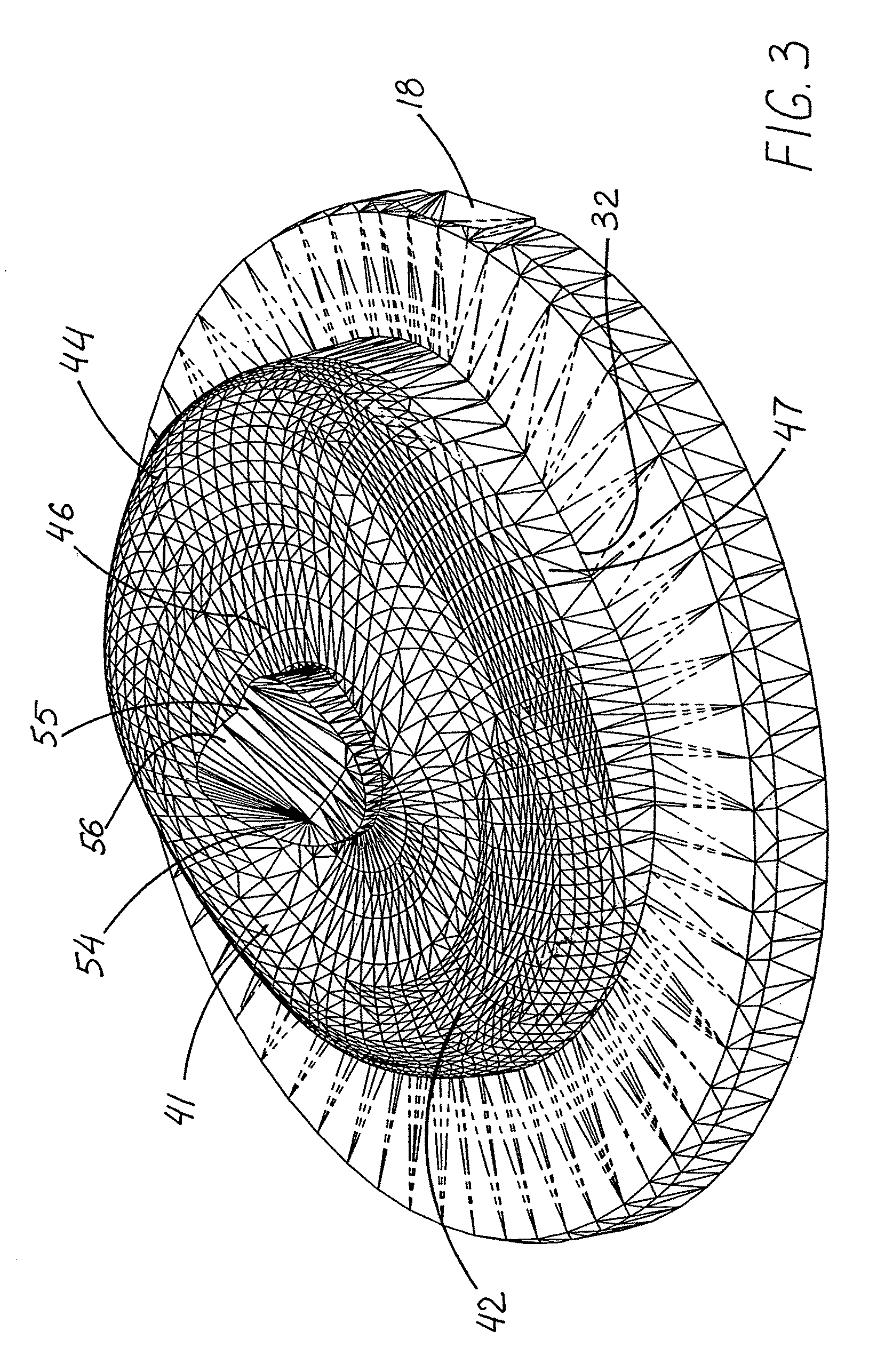 Light-directing lensing member with improved angled light distribution