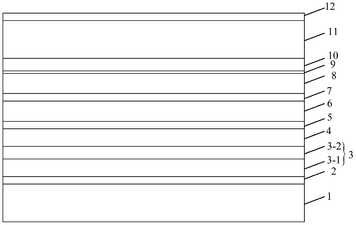 Epitaxial structure of 940nm infrared LED and preparation method thereof