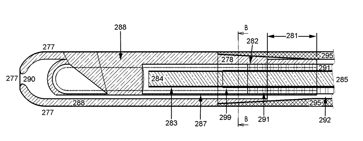 Lateral delivery device with active cooling