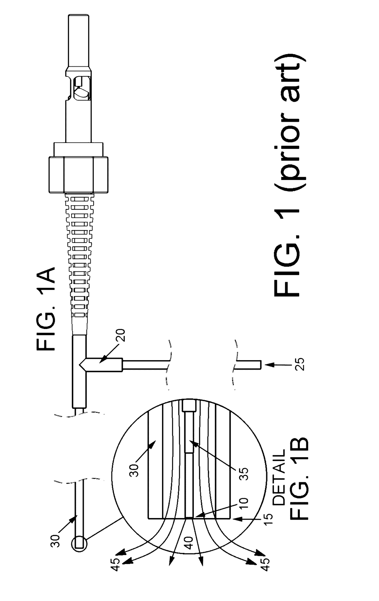 Lateral delivery device with active cooling