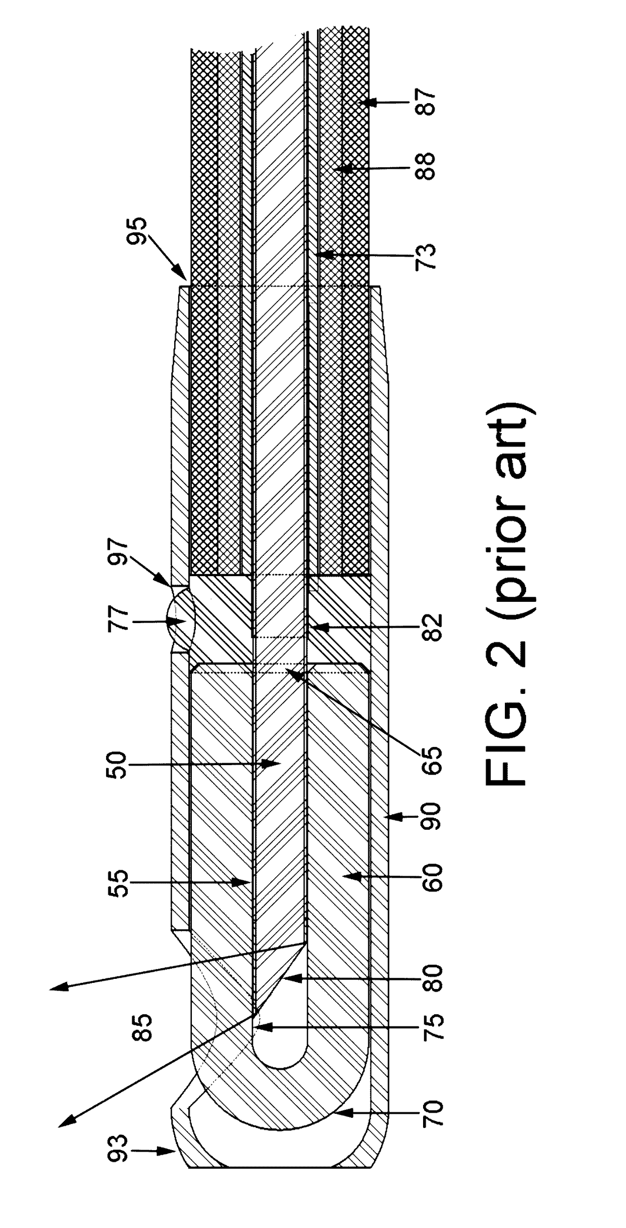 Lateral delivery device with active cooling