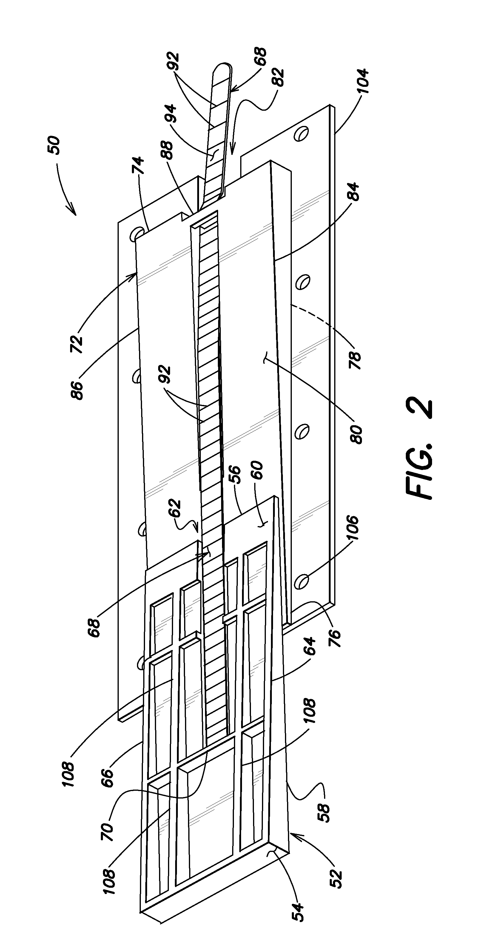 Integral shim-pack with an adjustment pull tang