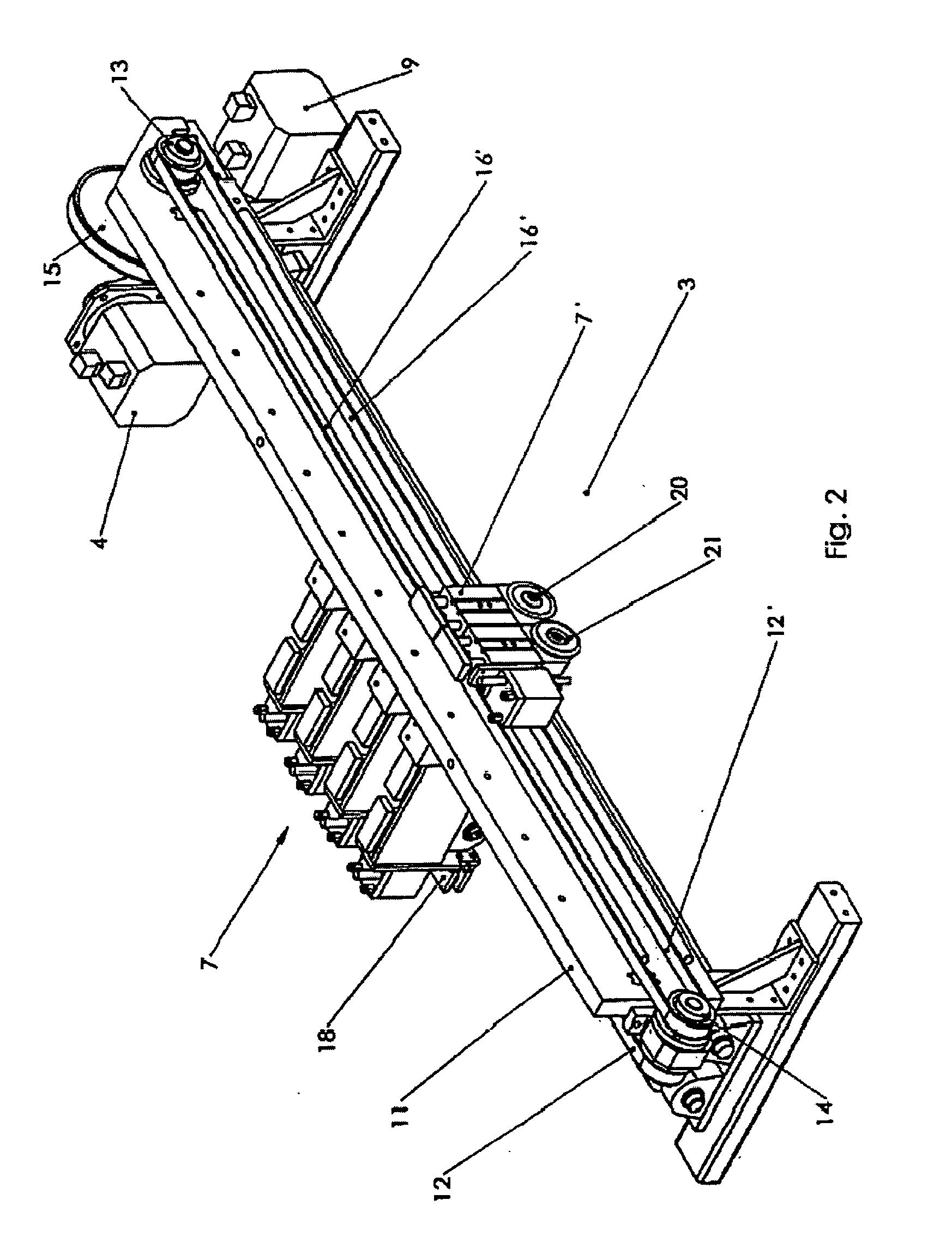 Apparatus for the positioning of a tool or a tool holder in a machine designed for processing a sheet material