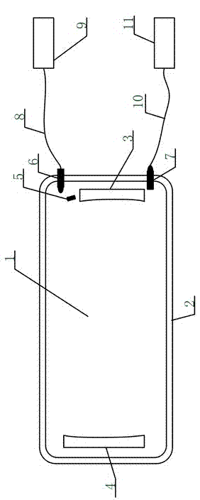 Long-optical-path gas detection device with fine adjustment mechanism