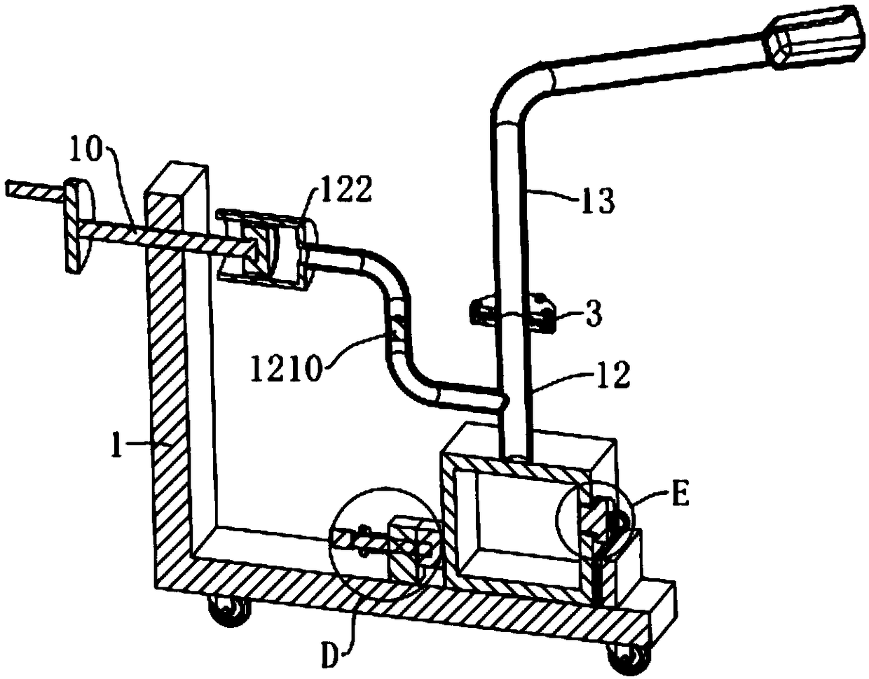 Drainage phlegm eliminating device used for ICU patient nursing