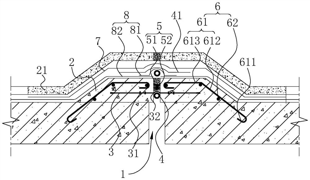 Assembly type shear wall splicing seam waterproof structure