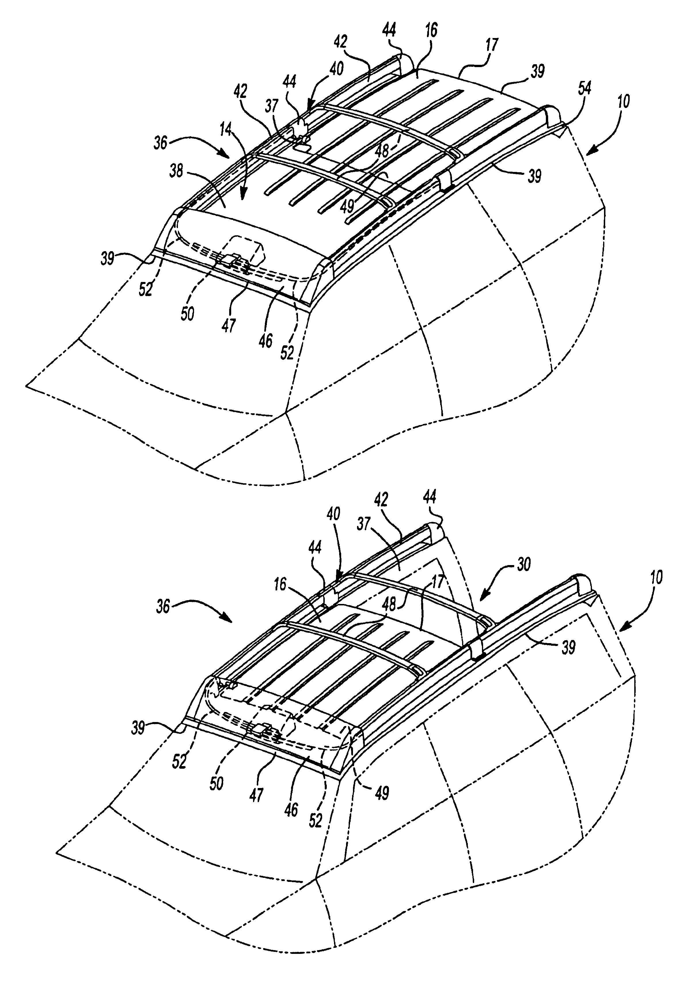 Retractable roof panel