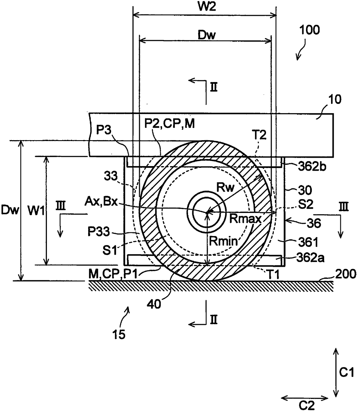 Speed reducer, driving wheel, and carriage