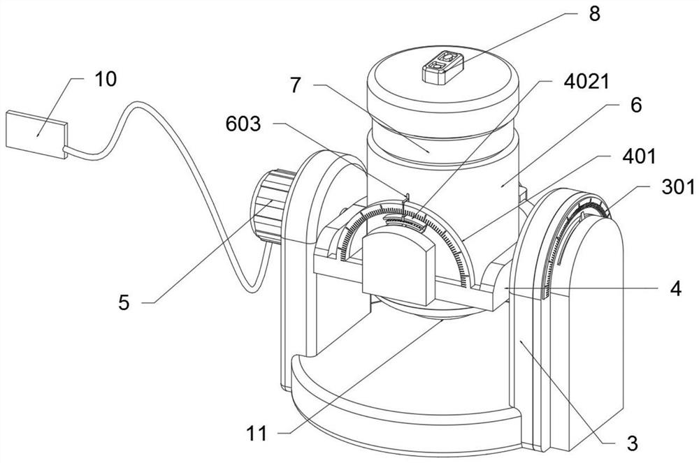 Laser gradient measuring device for electric power tower detection