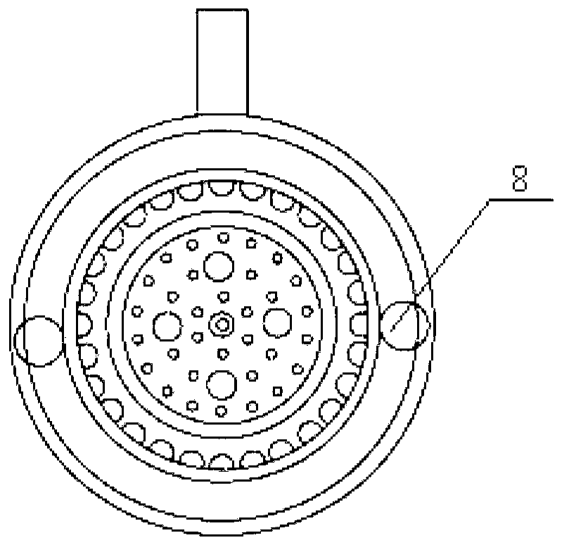 Temperature regulating type medicine gas ventilating and combining moxibustion device