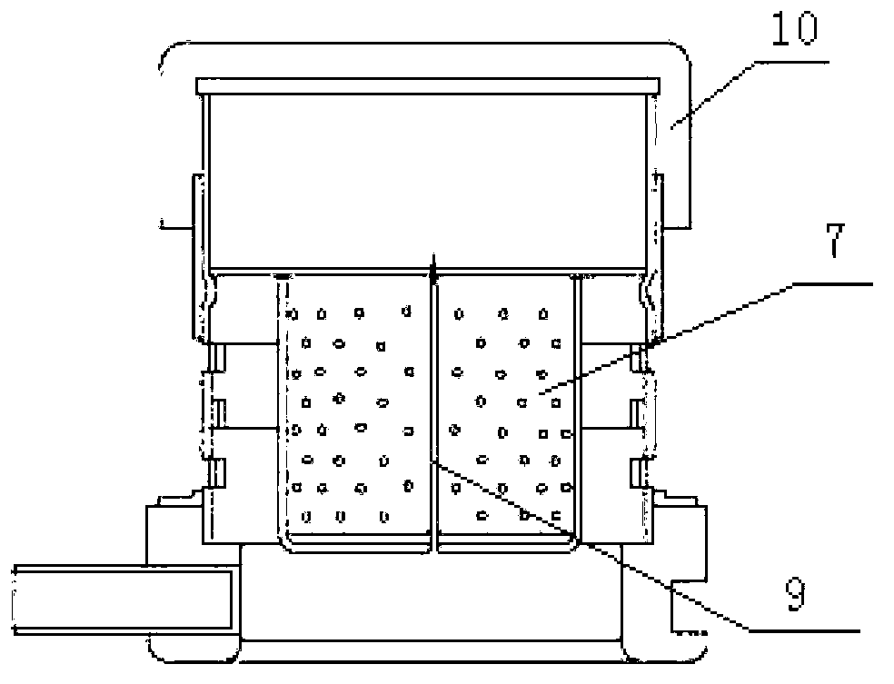 Temperature regulating type medicine gas ventilating and combining moxibustion device