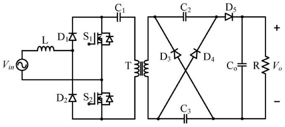 Bridgeless isolation type switched capacitor SEPIC PFC converter