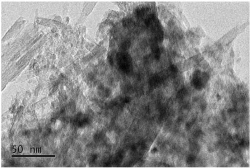 Method for preparing rod-shaped ferroferric oxide particle-carrying biochar composite material