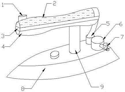 Novel full-steam energy-saving and environment-friendly iron with function of steam-water separation device