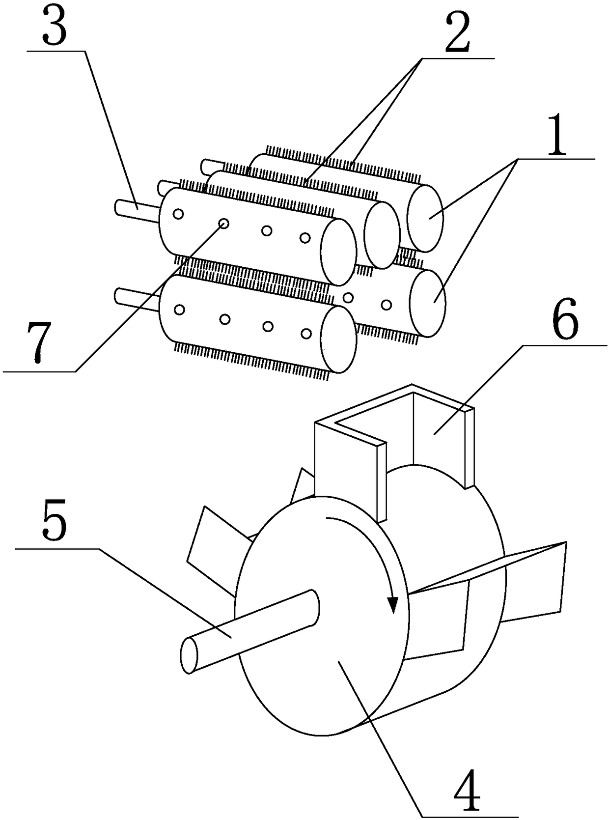 High efficiency dust removal device for lithium battery surface