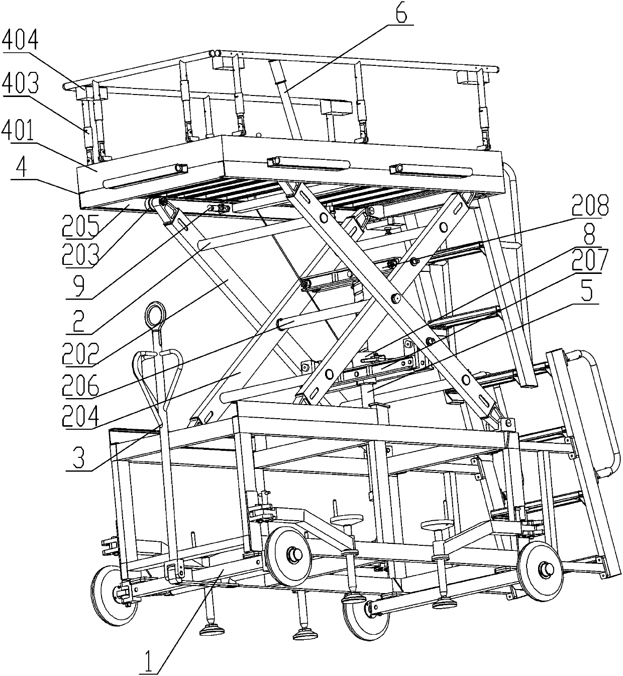 Aviation hydraulic elevator