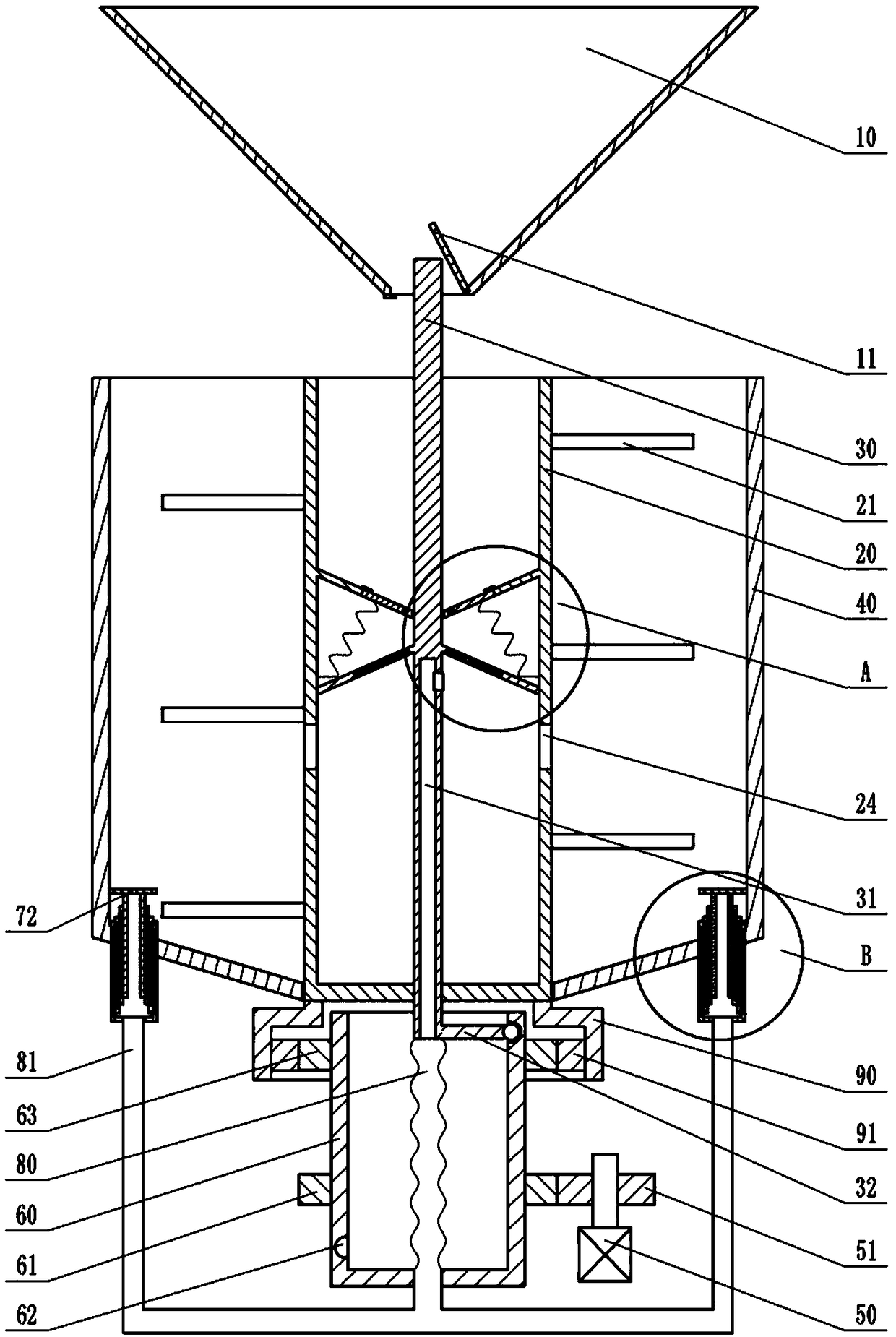 Composite fertilizer production device