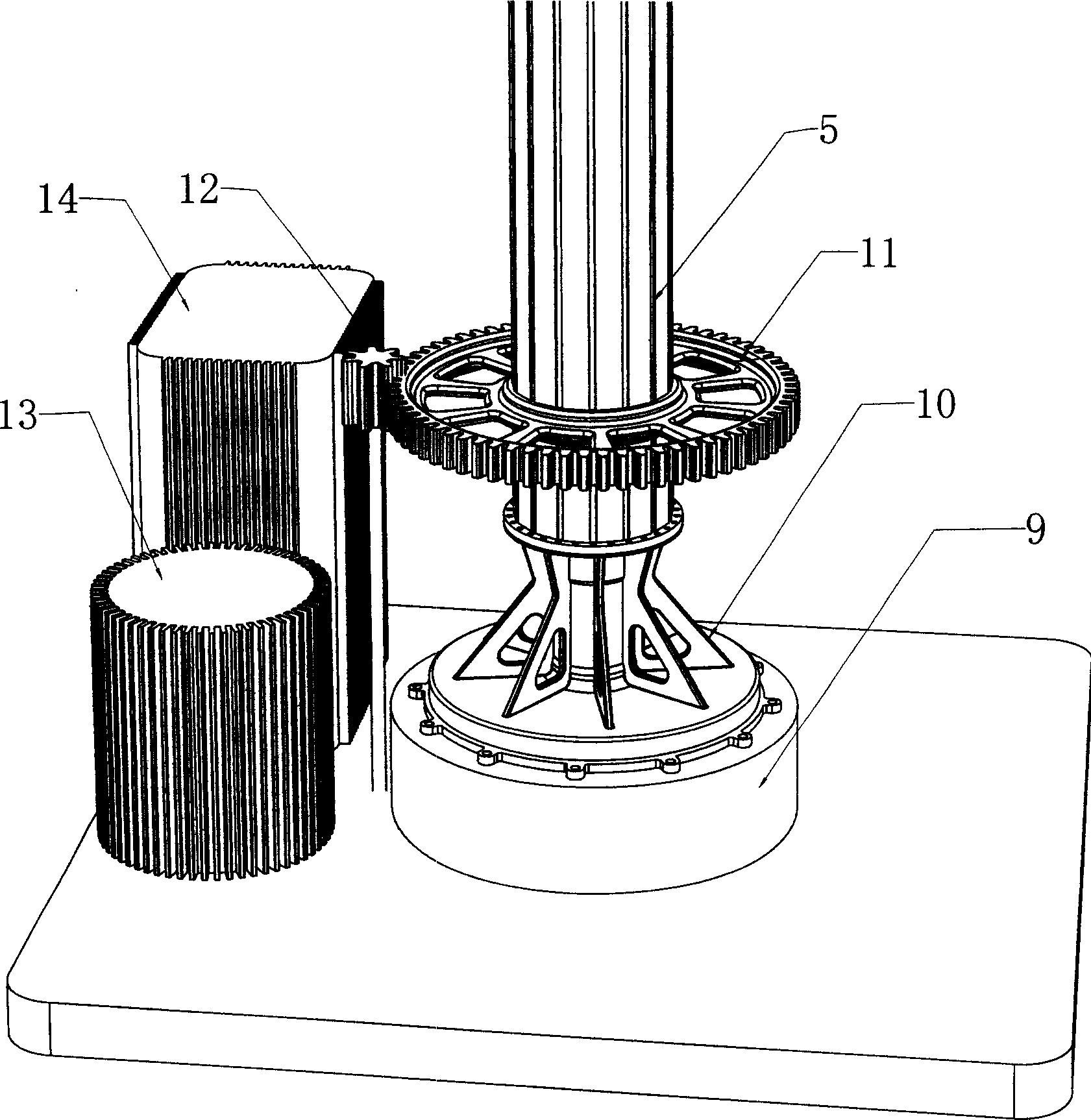 Vertical shaft high power wind-driven generator