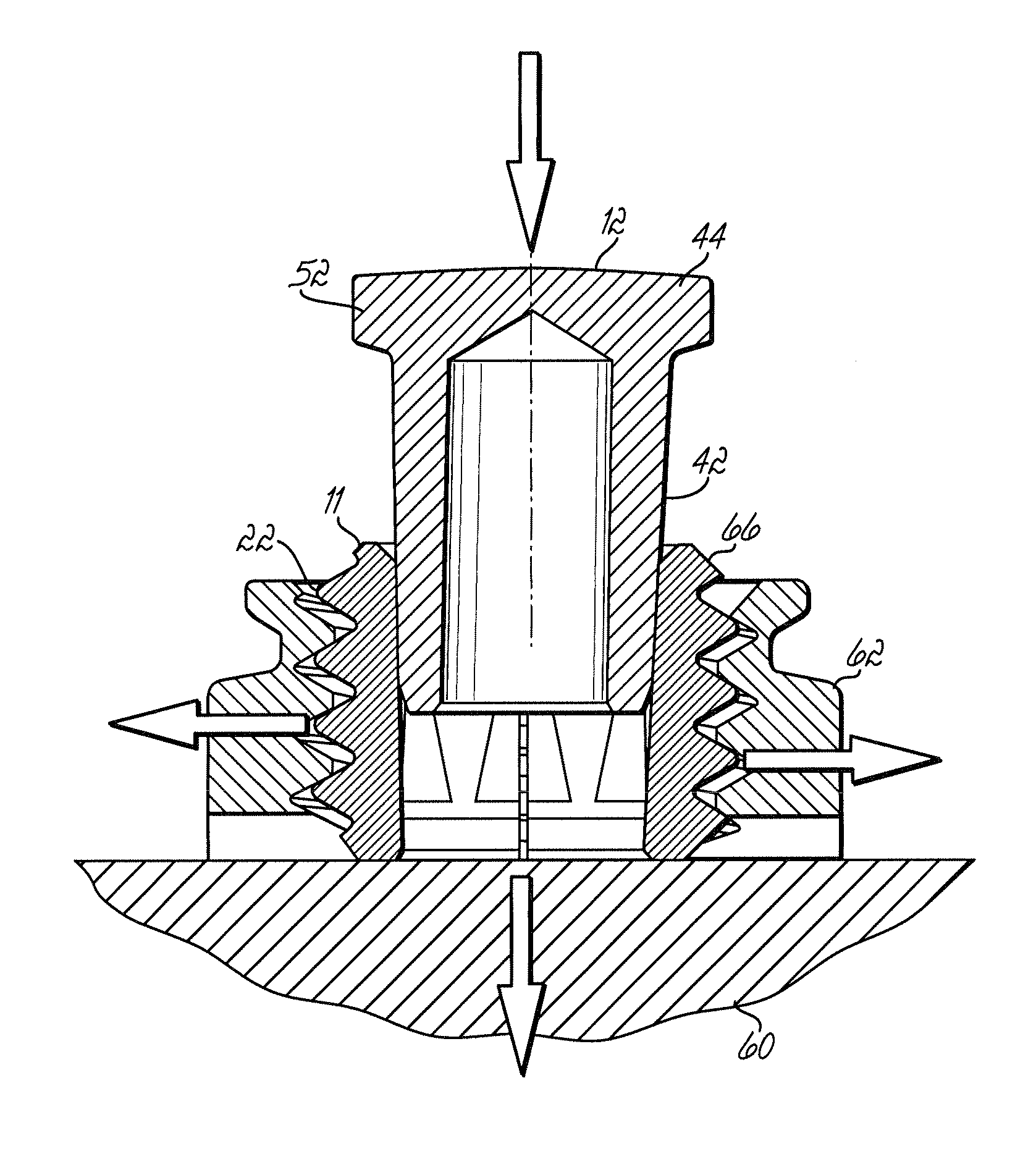 Internally disposed linear fastener system