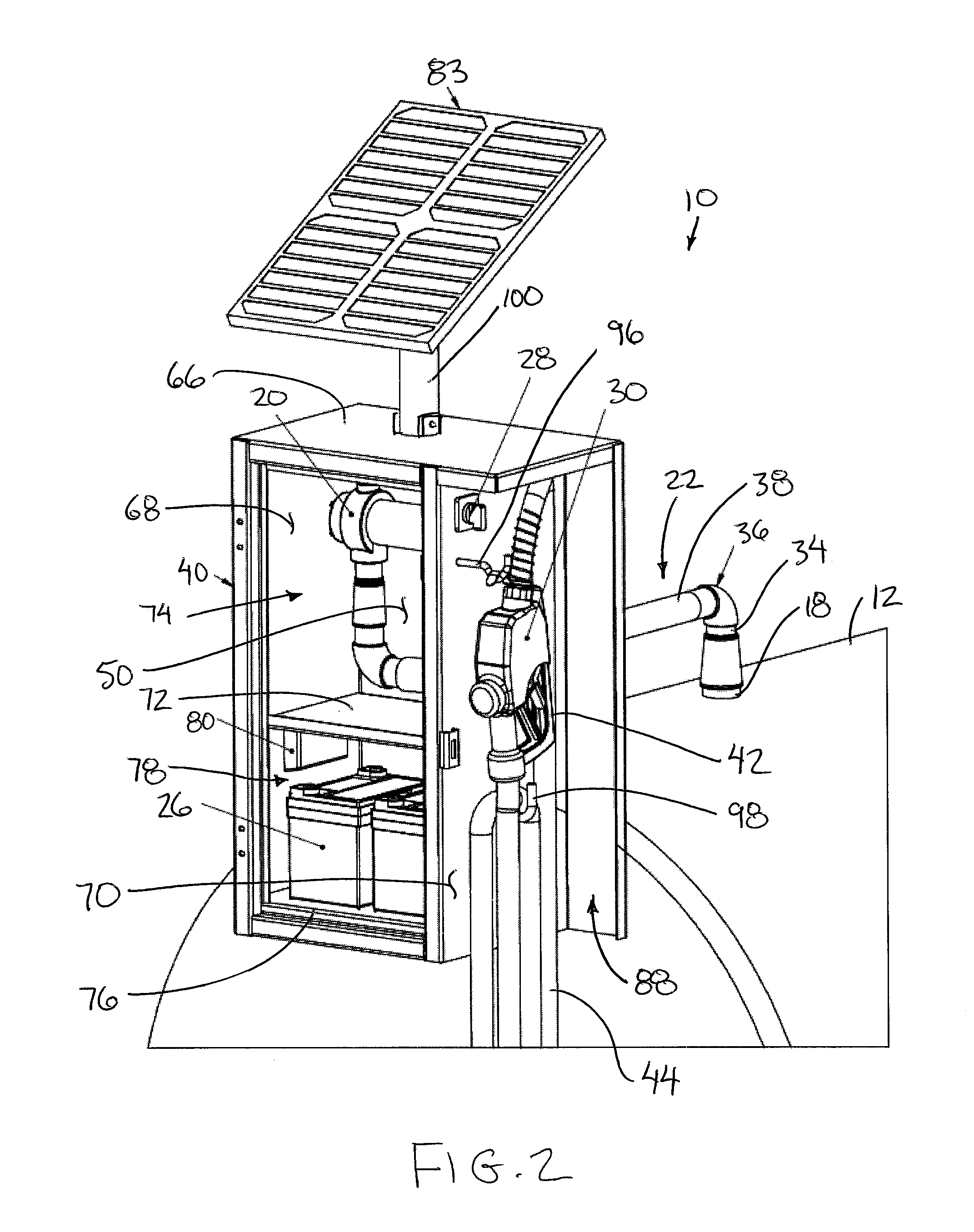 Remote Fueling Station with Fuel Pump Enclosure