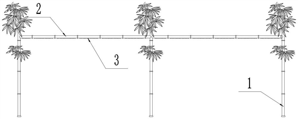 A landscape water curtain structure