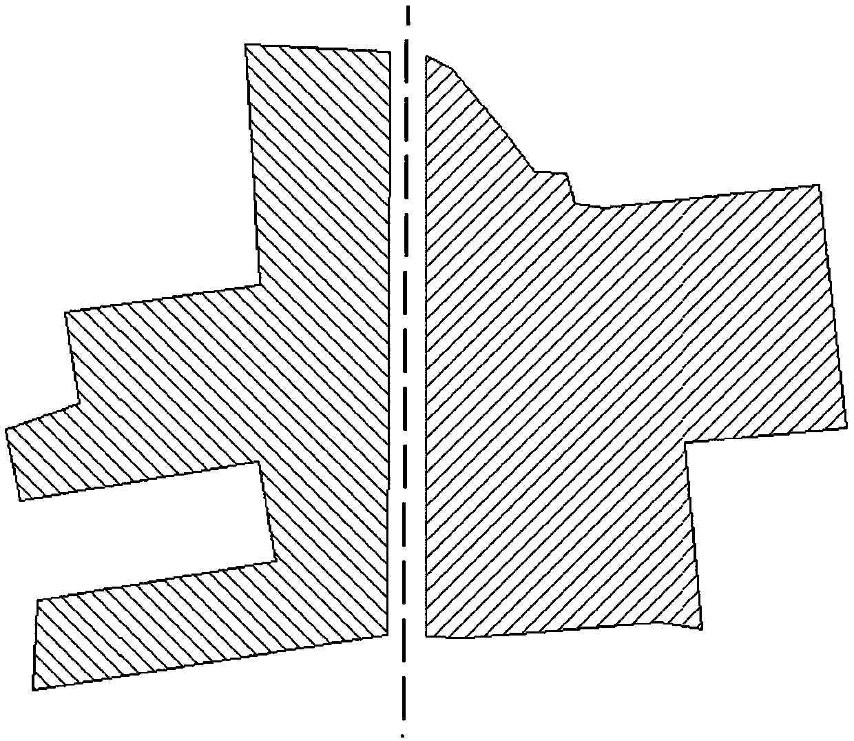 Complex planar element automatic edge connection method based on a picture grid indentation technology