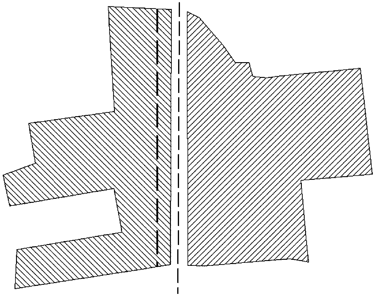 Complex planar element automatic edge connection method based on a picture grid indentation technology