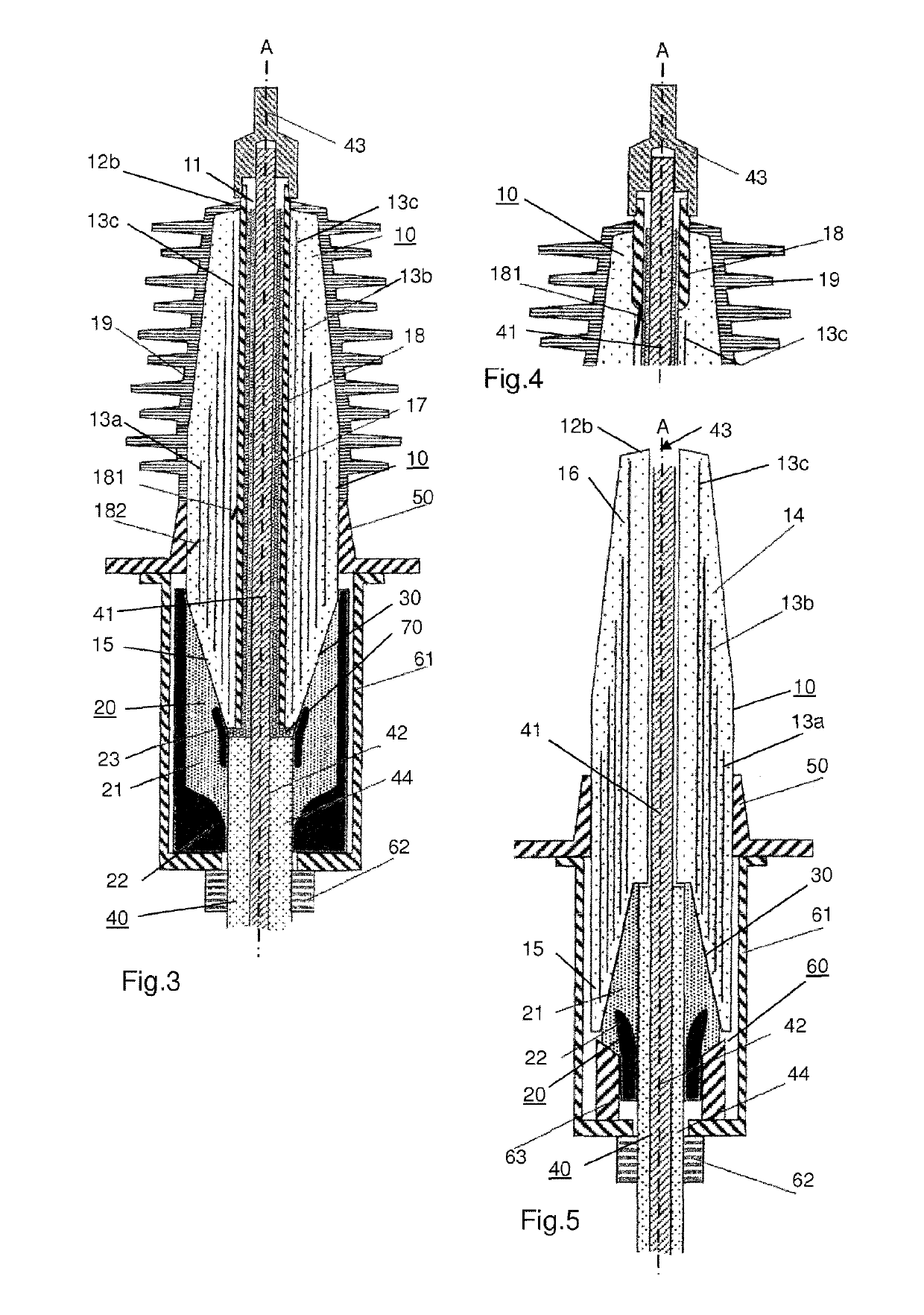 Cable fitting for connecting a high-voltage cable to a high-voltage component