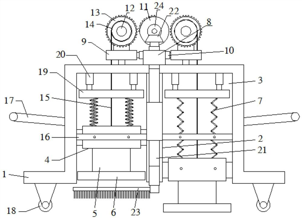 Highway tamping device for highway engineering