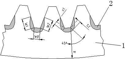 Laser quenching hardening method for tooth root of inner gear ring