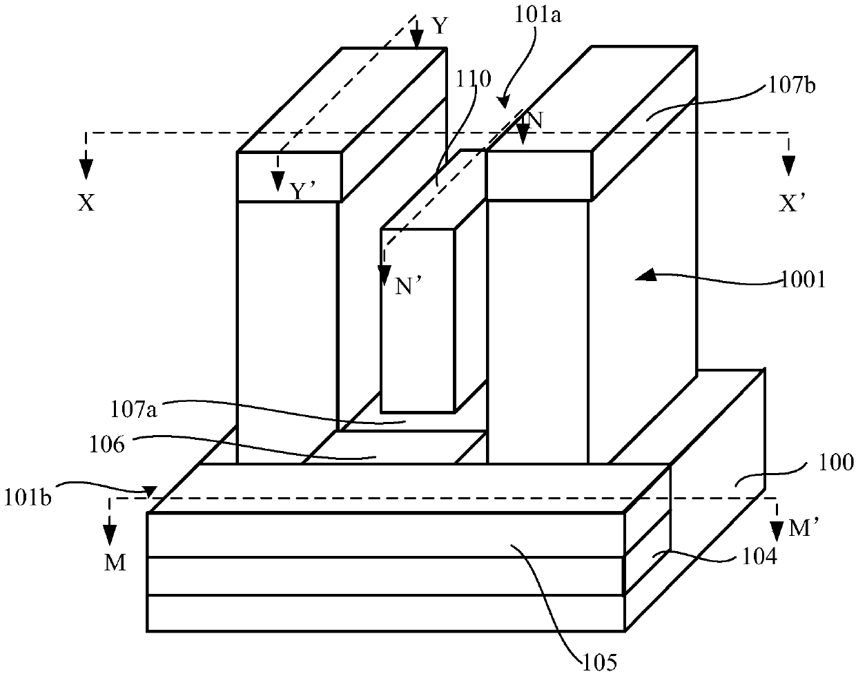 Double-vertical-channel transistor, integrated circuit memory and preparation method thereof