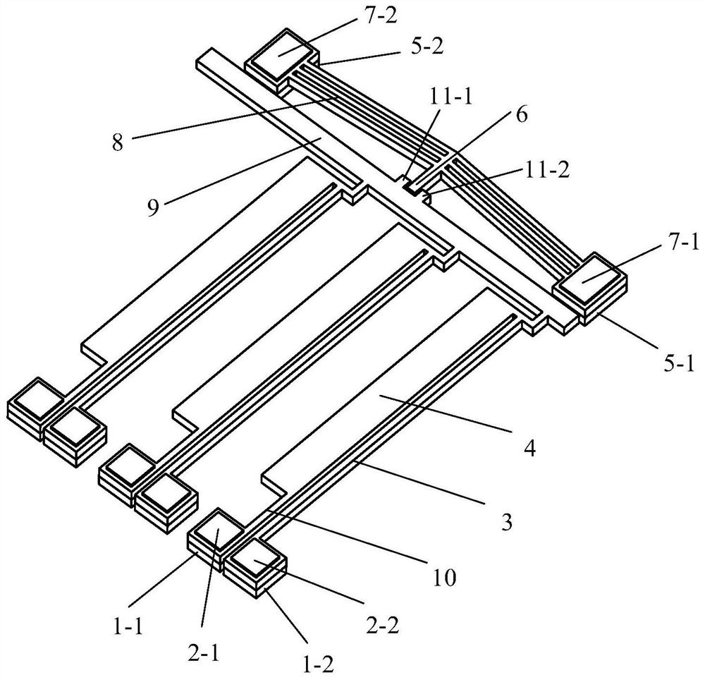 An electrothermal micro-drive control optical circuit on-off device based on u+v structure