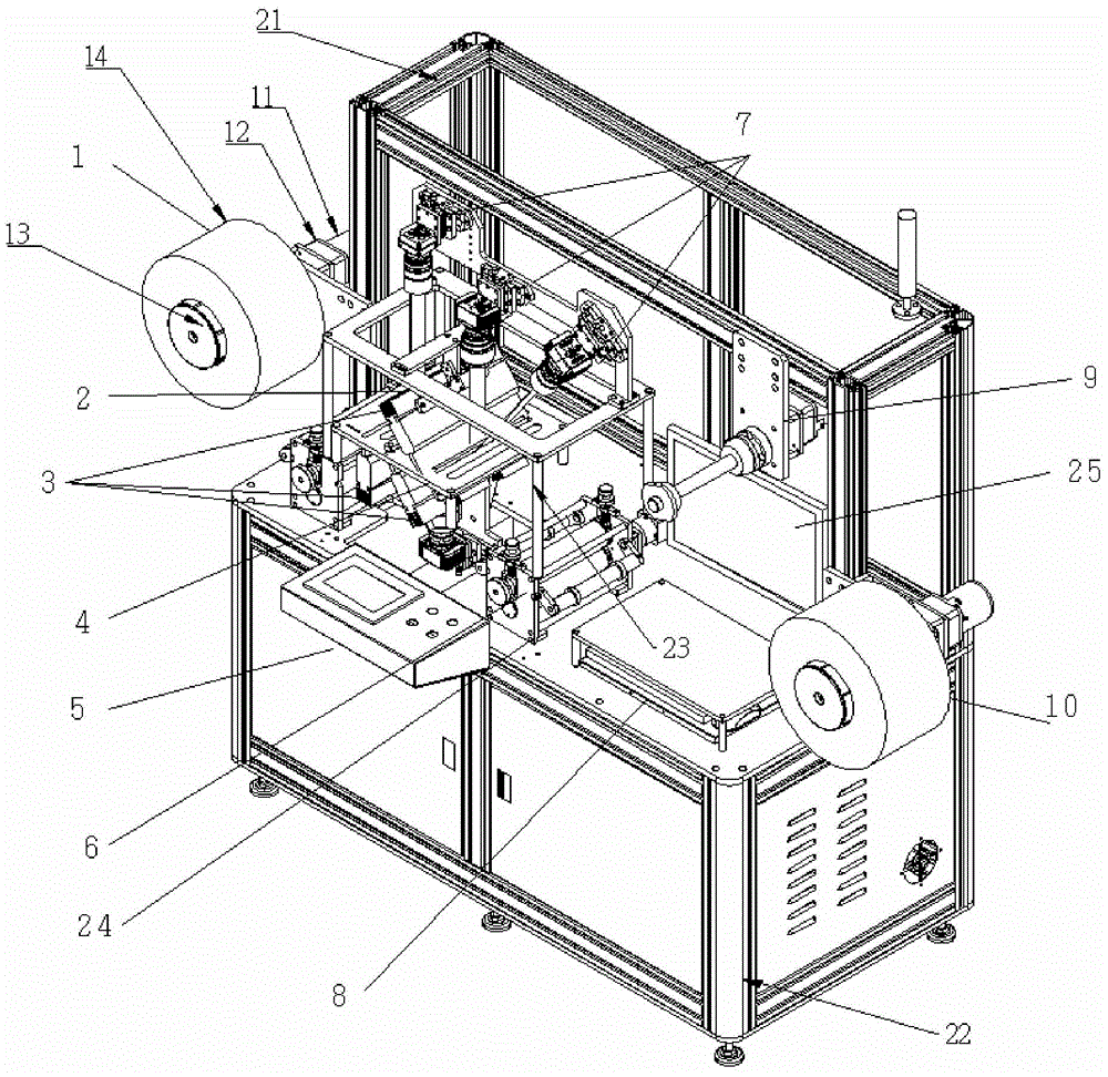 Online coiled material appearance inspection machine