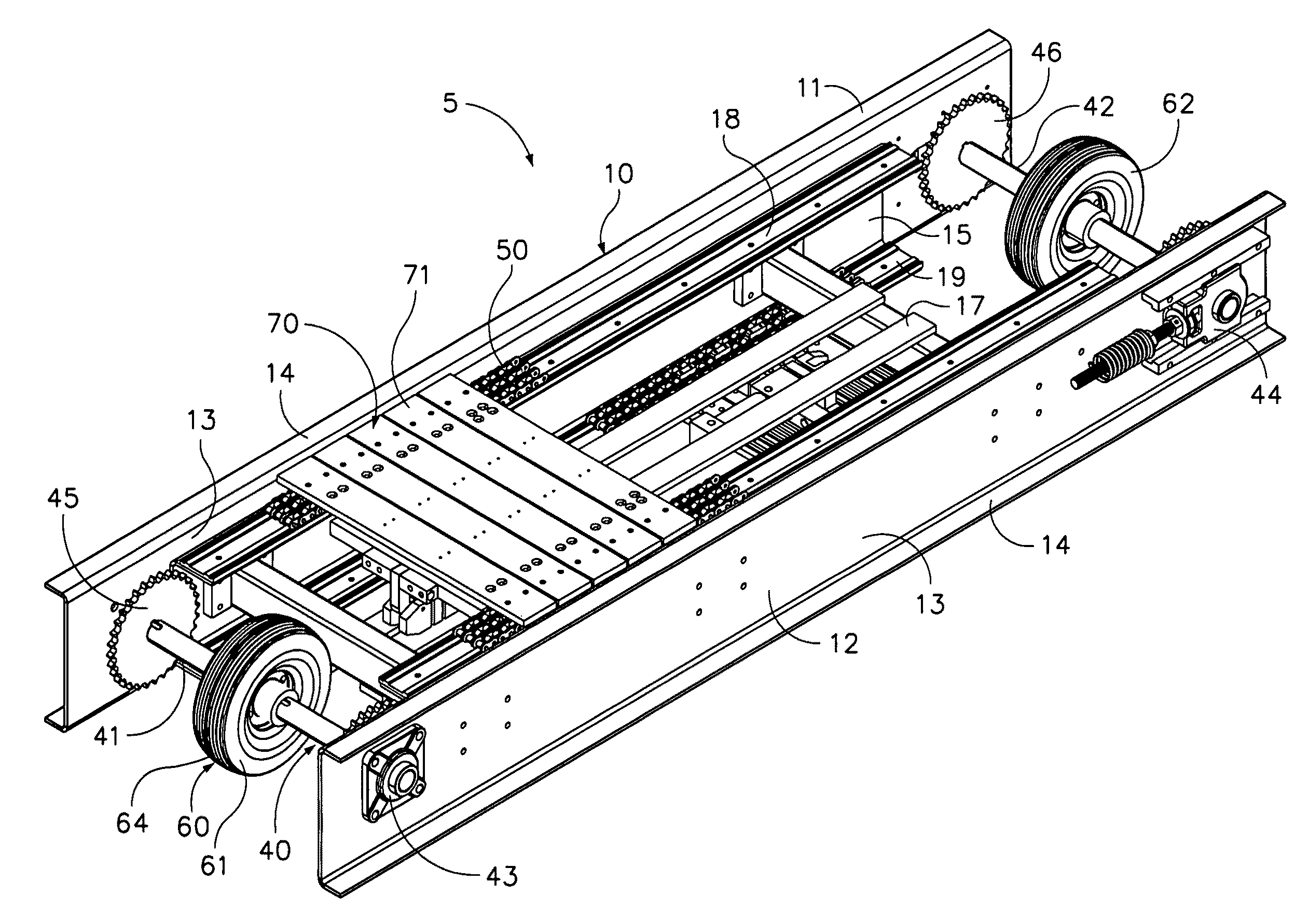 Low profile over-under conveyor