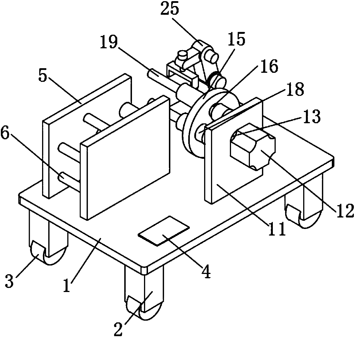 Non-woven fabric laminating machine capable of automatically replacing discharging roller shaft