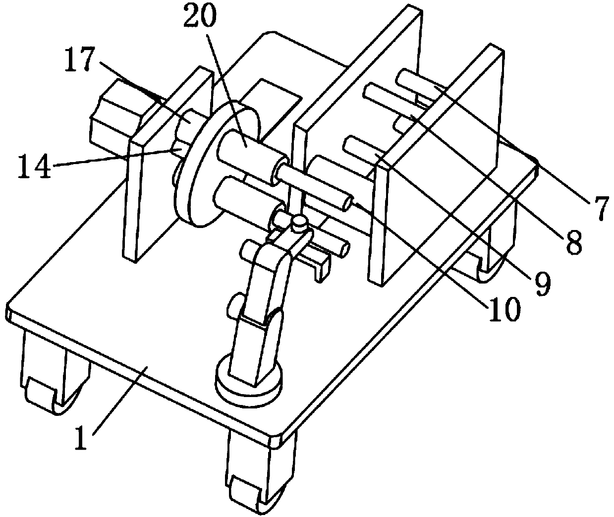 Non-woven fabric laminating machine capable of automatically replacing discharging roller shaft