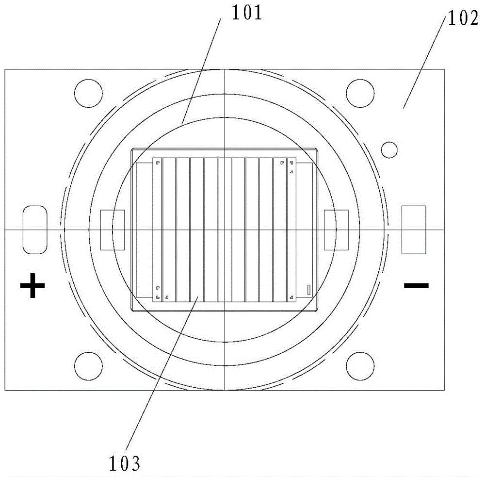 Chip-on-board (COB) light source of flip chip mining lamp