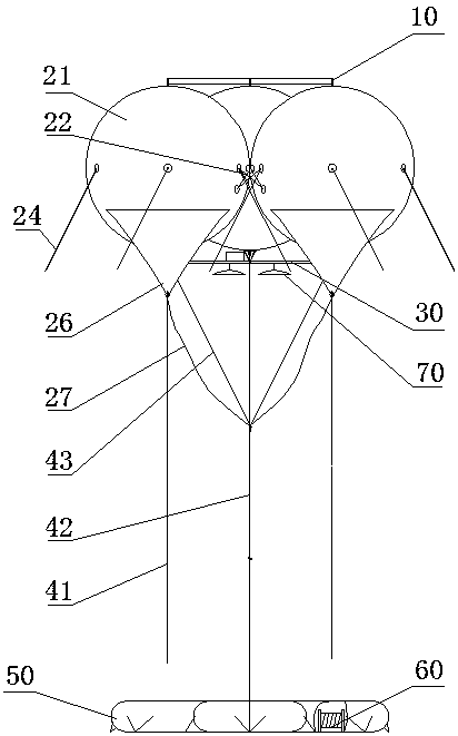 Mooring floating balloon platform