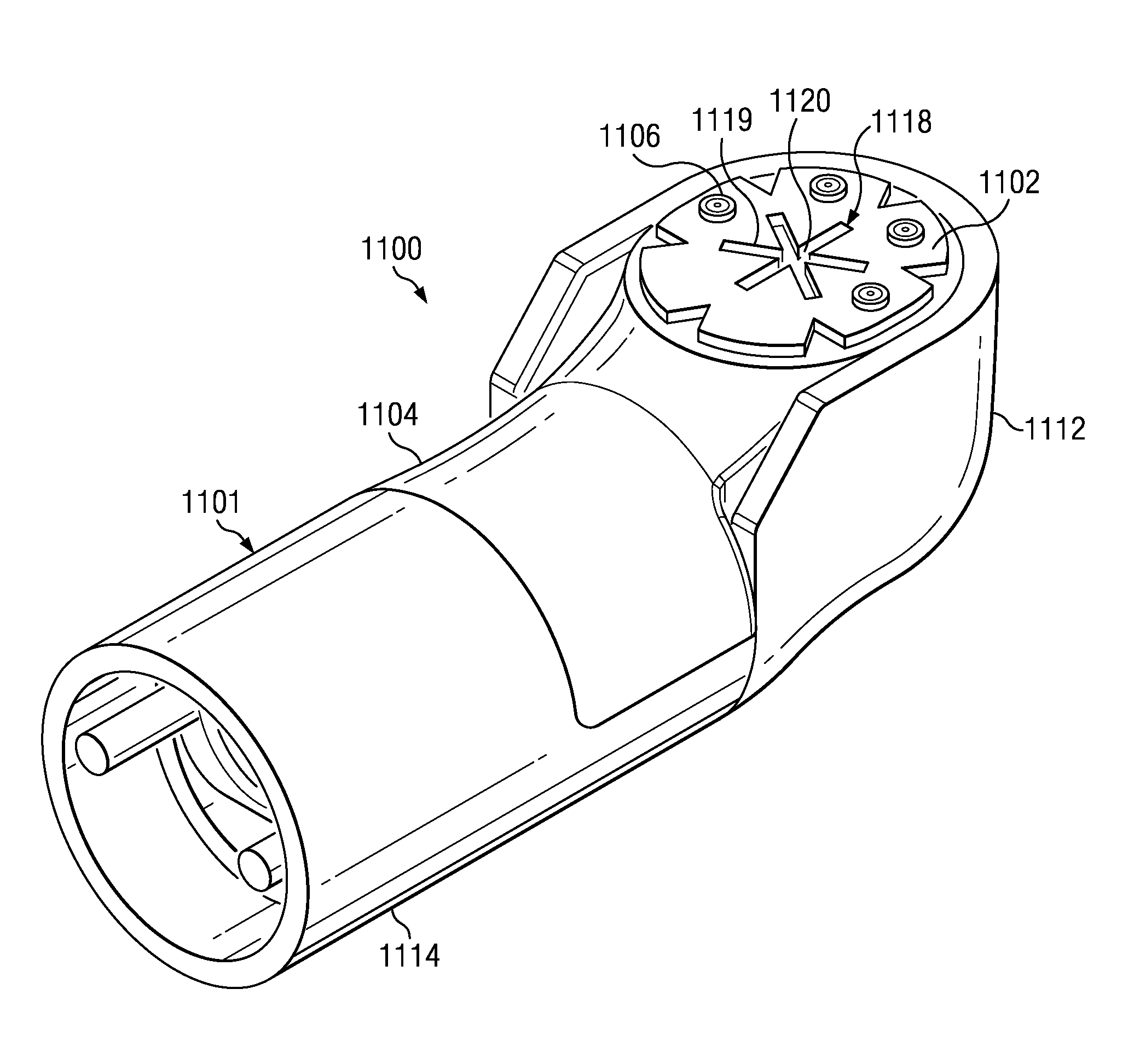 Single aperture electrode assembly