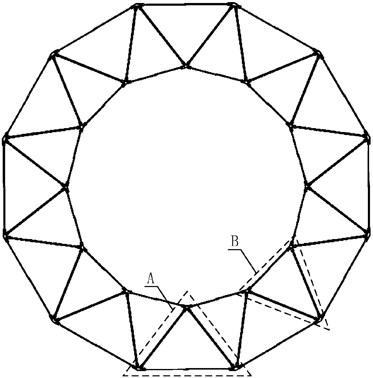 Cell array type single-degree-of-freedom peripheral truss expandable antenna mechanism