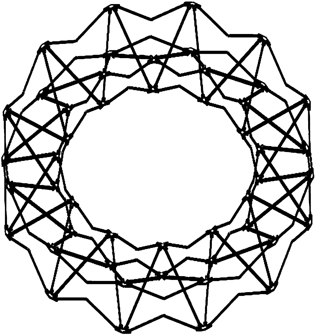 Cell array type single-degree-of-freedom peripheral truss expandable antenna mechanism