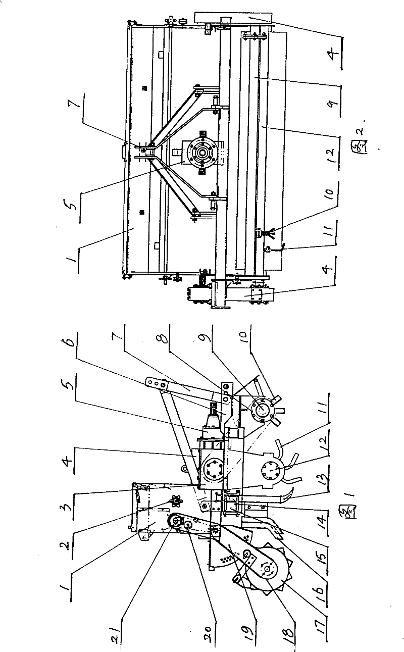 Stalk crushing rotary tillage, fertilizer applying-seeding combined working machine